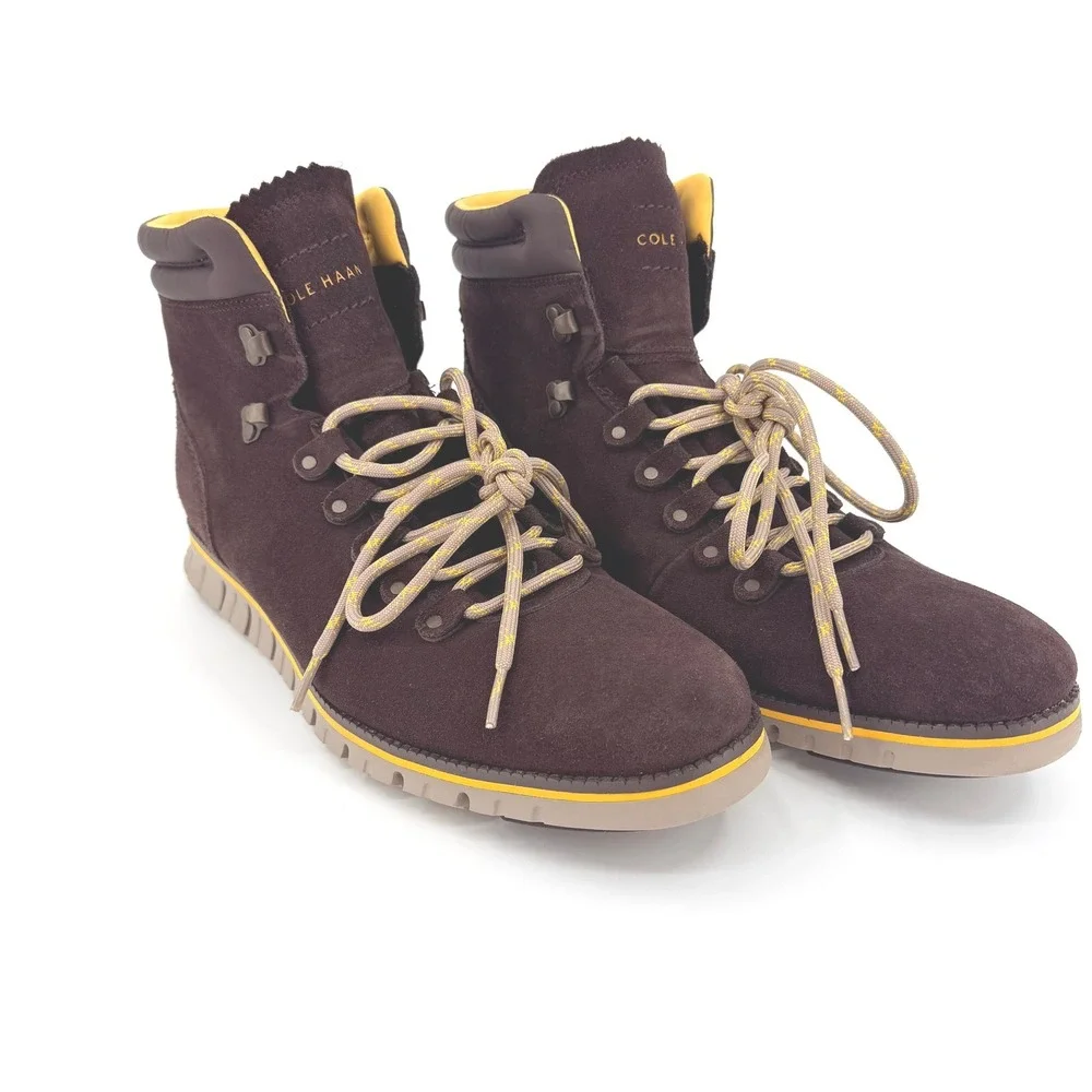 Cole Haan Zerogrand Waterproof Hiker Boots Mens 13M Brown Suede C31628